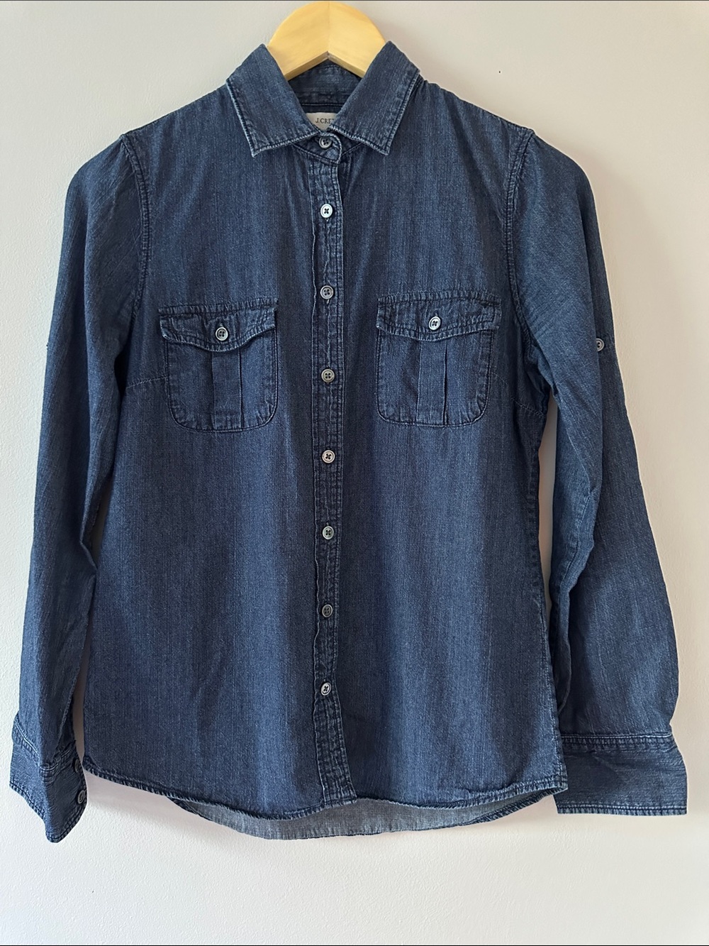J. Crew Indigo Denim Chambray Shirt - Size Small